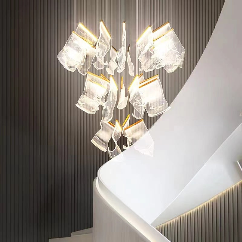Extra Large Modern Acrylic Chandelier for Staircase/Foyer/Villa/Hall-MEET LIGHTING