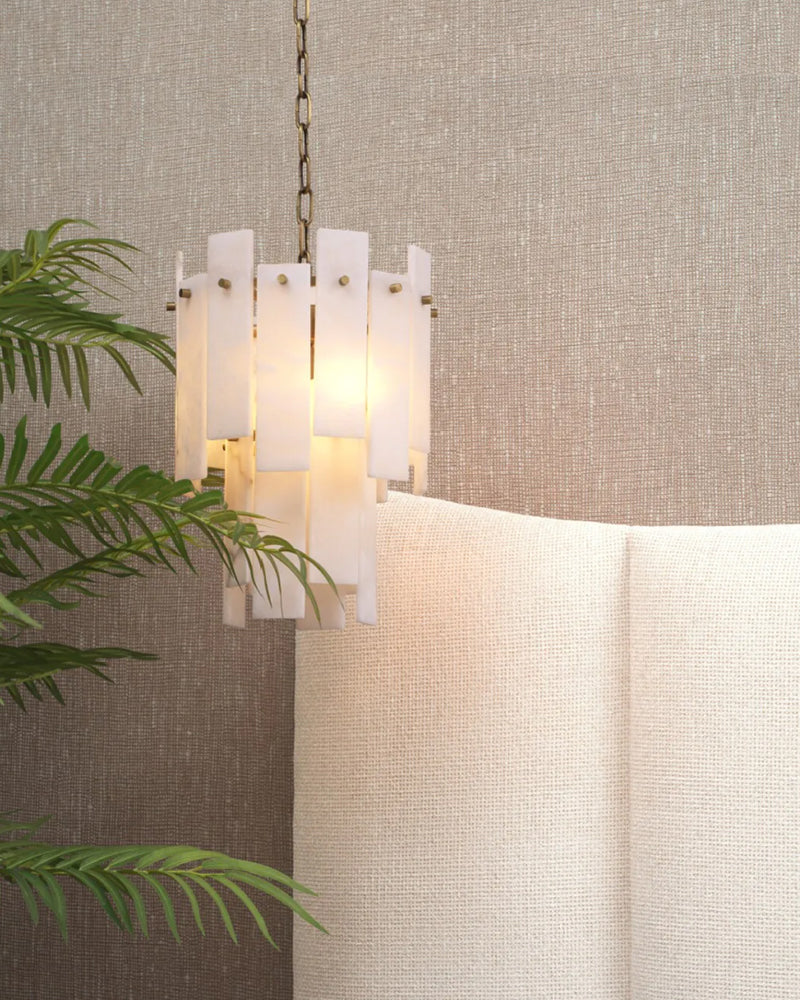 3/5/7-light Tired Alabaster marble Cluster Chandelier 13" with adjustable chain