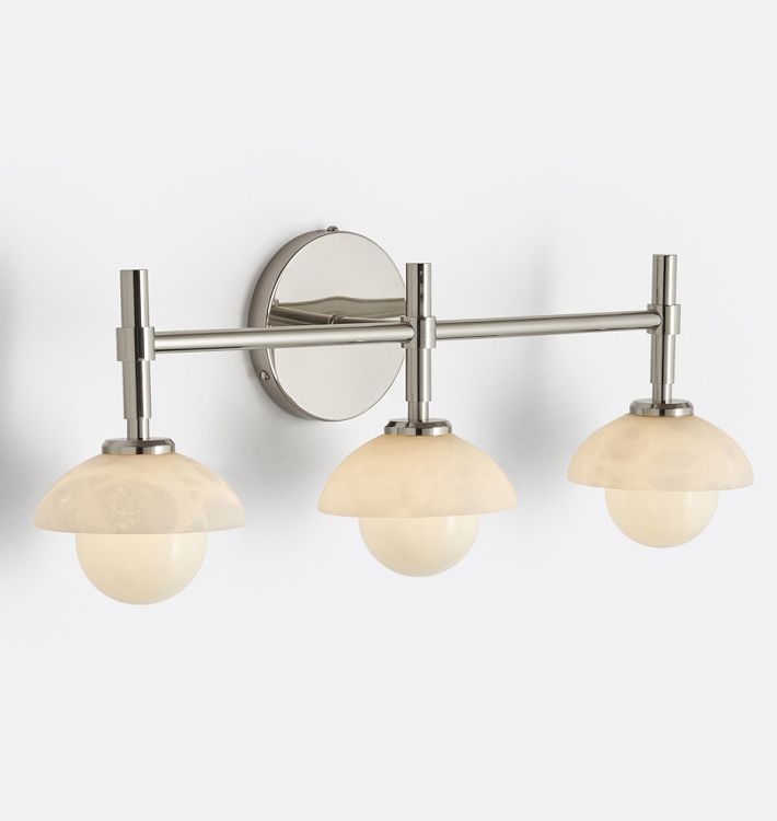Alabaster Shade Greenwich Triple Wall Sconce