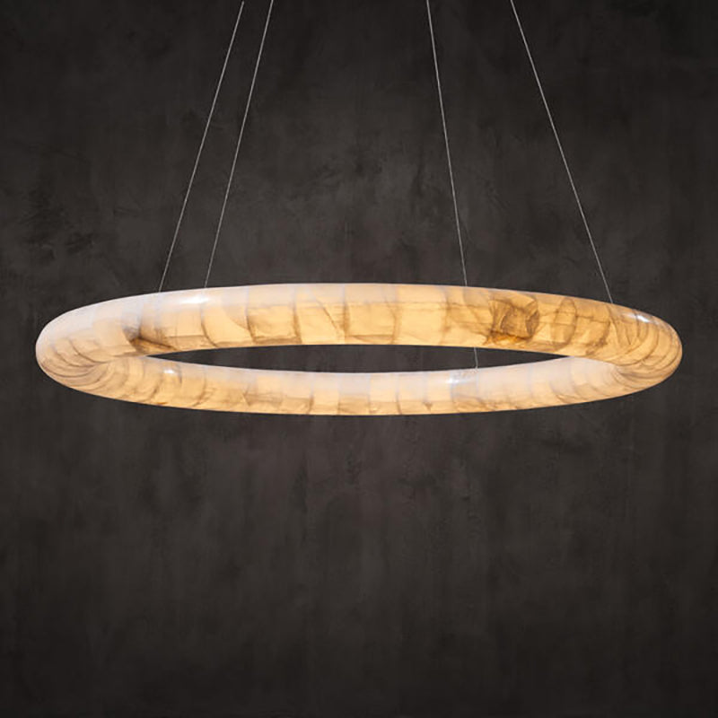 Art Rivage Calcite Curve Ring Chandelier 32" 40" 60"-MEET LIGHTING