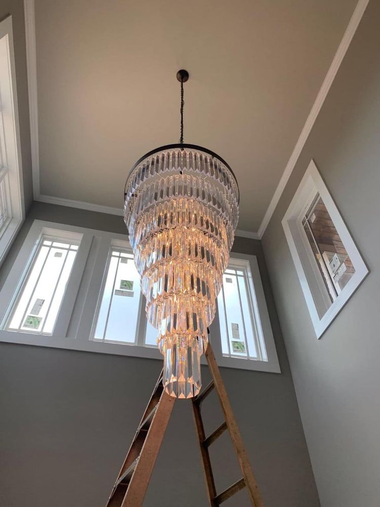 Extra Large 7-Tier Luxury Crystal Chandelier in Black/Coffee/Gold/Chrome Finish Color-MEET LIGHTING
