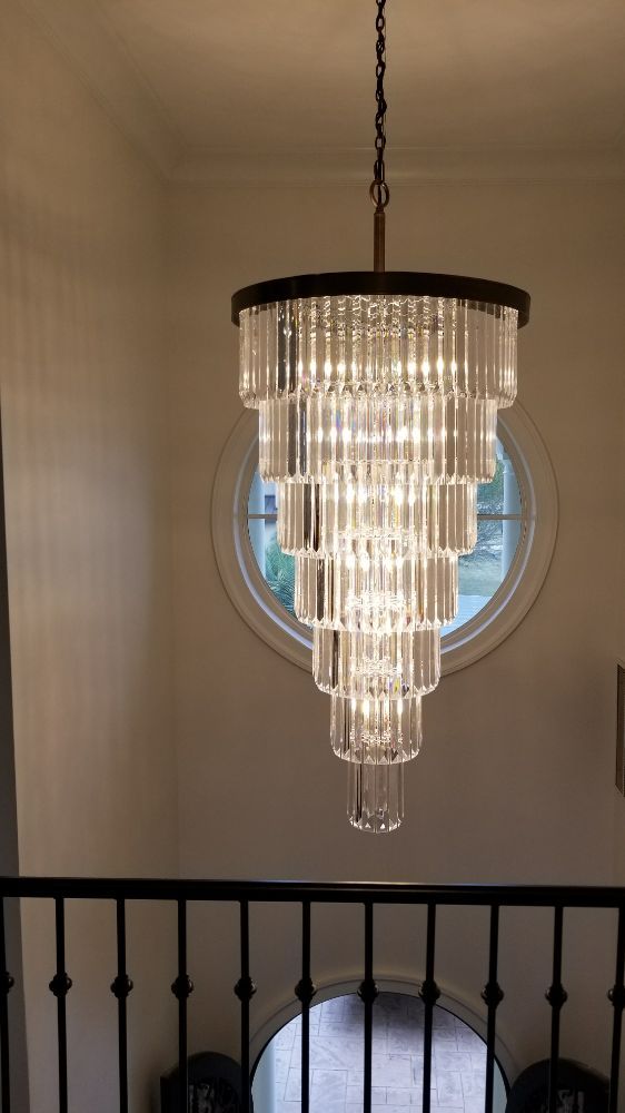 Extra Large 7-Tier Luxury Crystal Chandelier in Black/Coffee/Gold/Chrome Finish Color-MEET LIGHTING