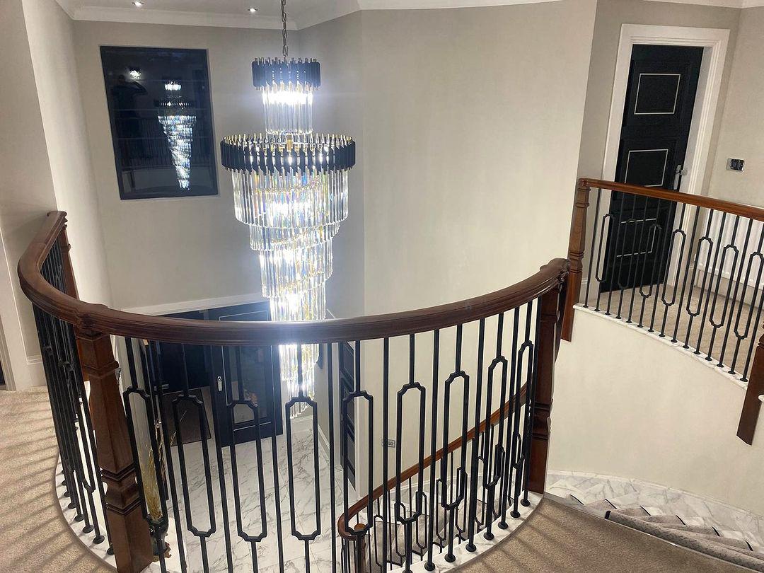 Spiral Crystal Chandelier For Foyer/ Staircase-MEET LIGHTING