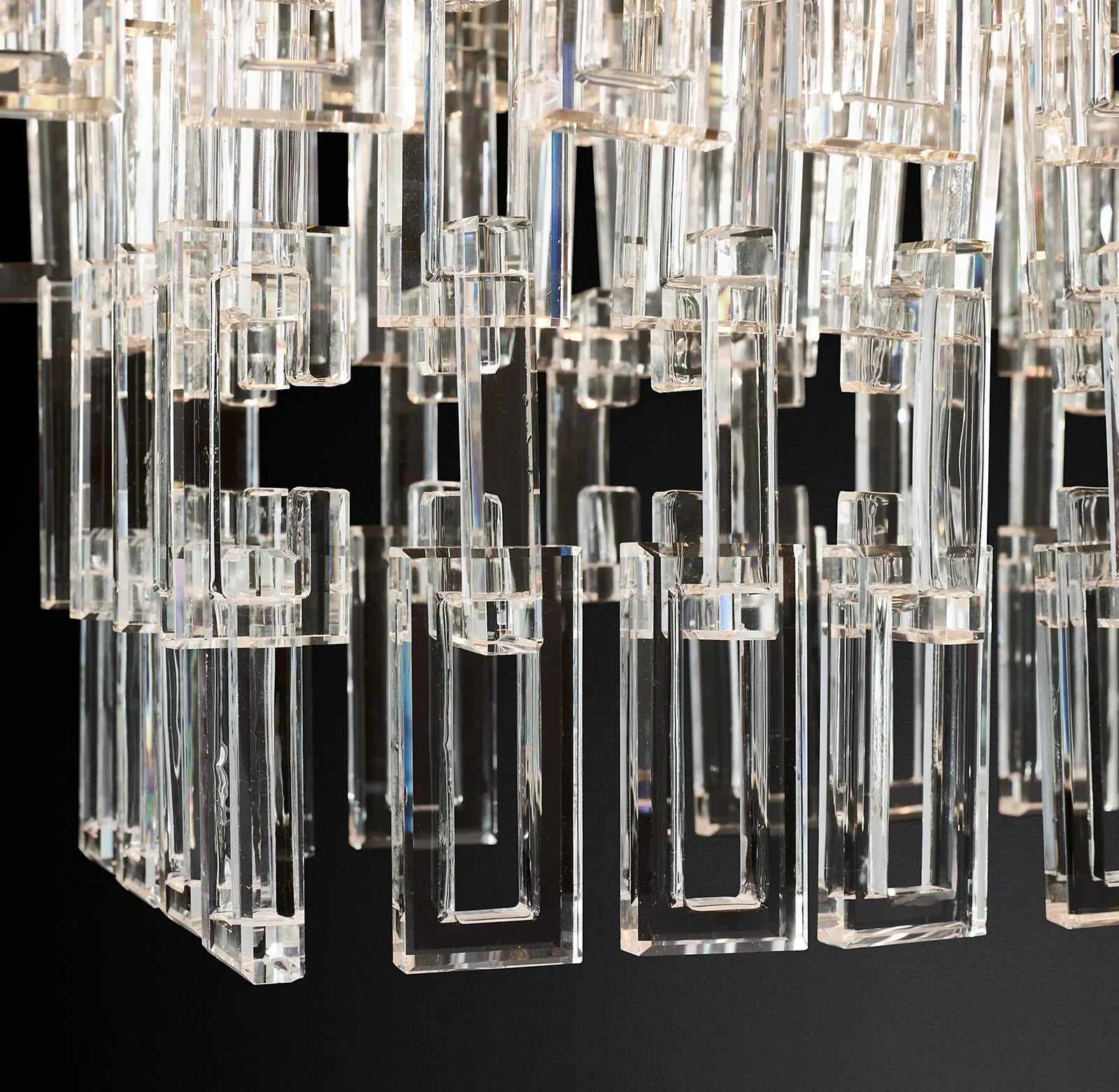 Extra Large Multi-layer Round/ Rectangle Crystal Ceiling Chandelier for Living/ Dining Room-MEET LIGHTING