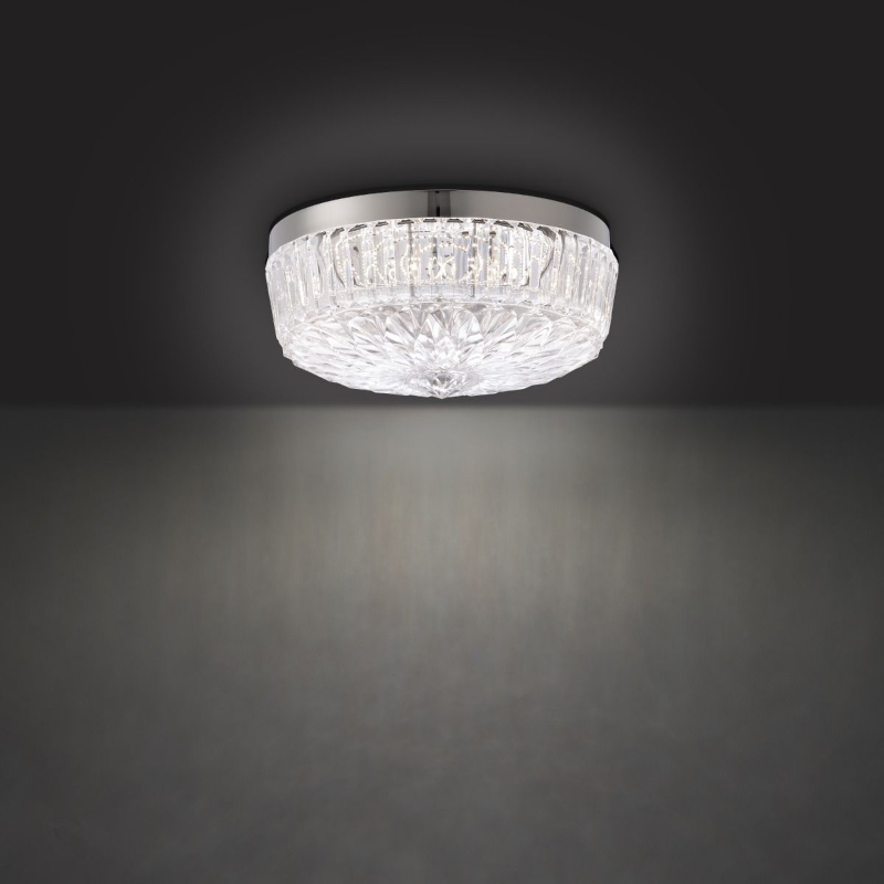 Meet Crystal Chandelier S6812 Regina 1-lt 12" LED Flush Mount