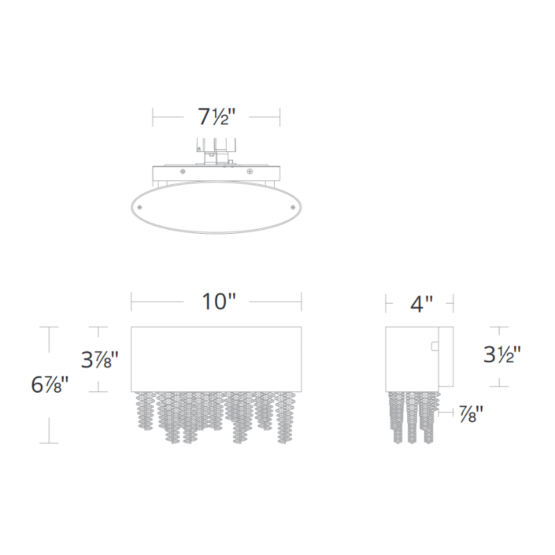 Meet Crystal S3510 Soleil 1-lt 10" LED Vanity