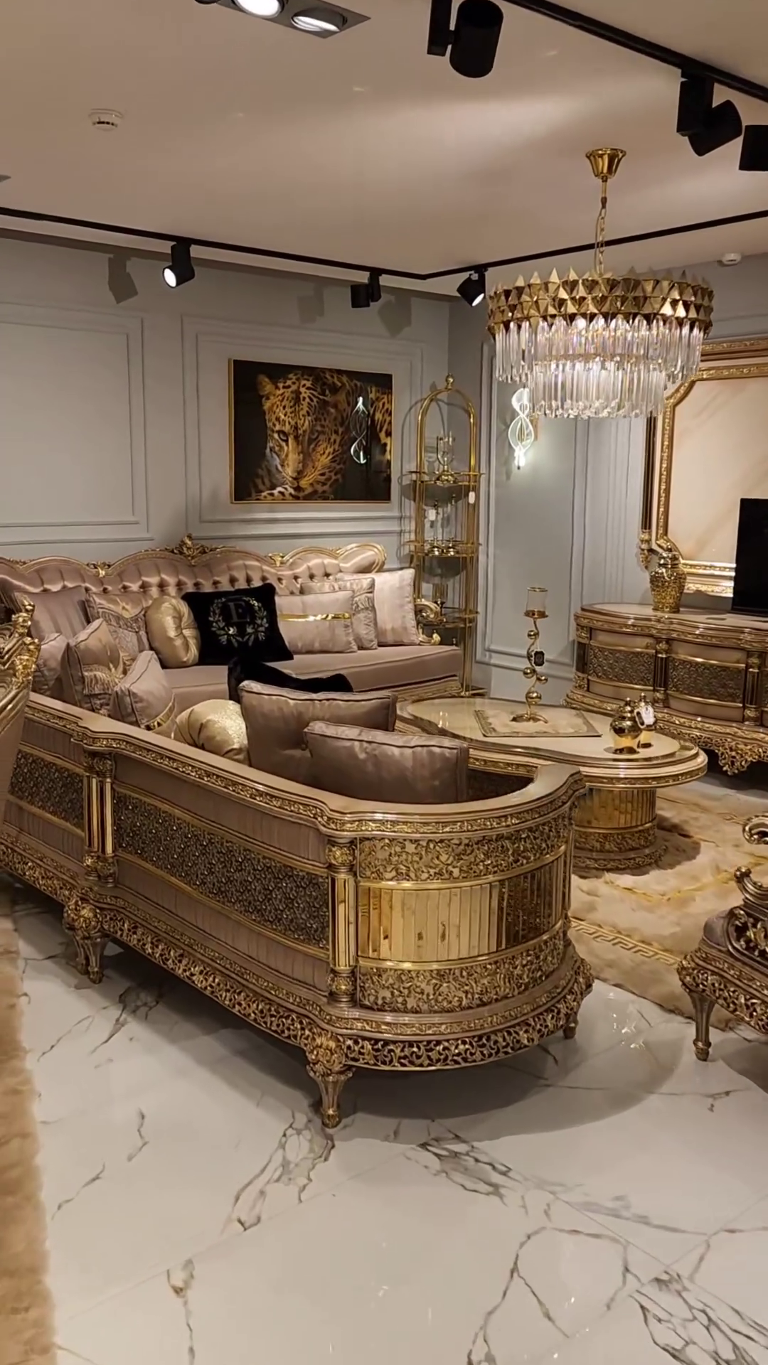 Luxury 1/2-Tier Round/Rectangular Gold Finish Crystal Chandelier for Living Room/Bedroom-MEET LIGHTING