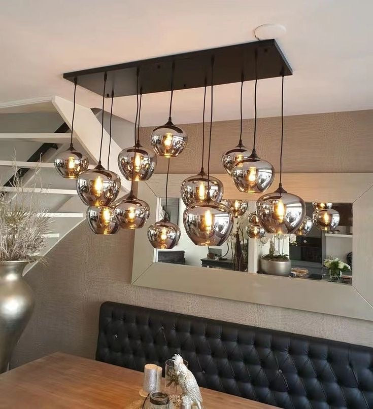 Modern Smoke Gray Glass Lamp Designer Chandelier for Cafe/Kitchen Island/Dining Room Style B-MEET LIGHTING
