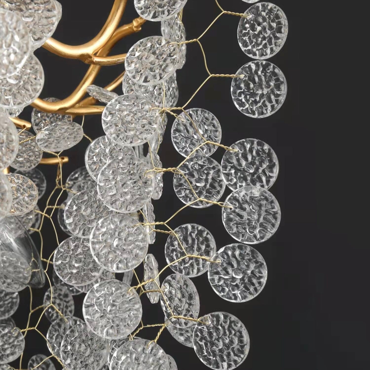 Luxury Branches Crystal Frosted Glass Chandelier Set for Living /Dining Room-MEET LIGHTING