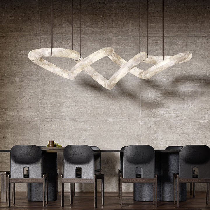 Ethera Alabaster Chandelier 96"