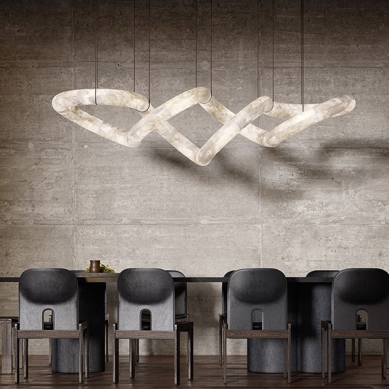 Scarlett Designer Alabaster Pendant Light, Modern Luxury Inspired Chandelier