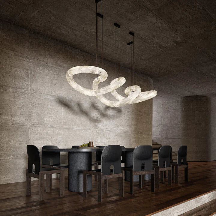 Ethera Alabaster Chandelier 96"