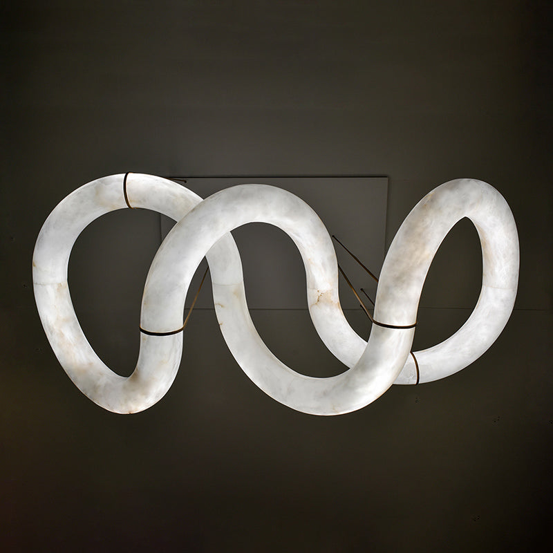 Scarlett Designer Alabaster Pendant Light, Modern Inspired Chandelier-MEET LIGHTING