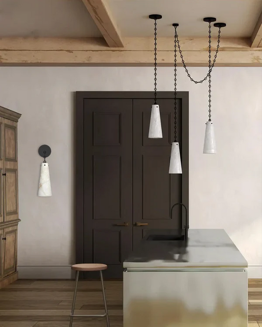 Luccas Contemporary Alabaster Pendant Light