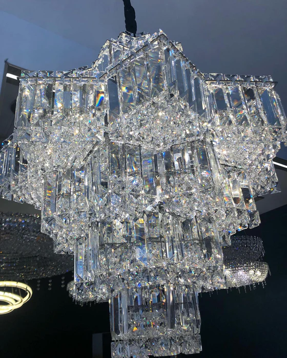 Fashion Star Shaped Chandelier Crystal Ceiling Light Fixture For Small Living Room/ Bedroom-MEET LIGHTING