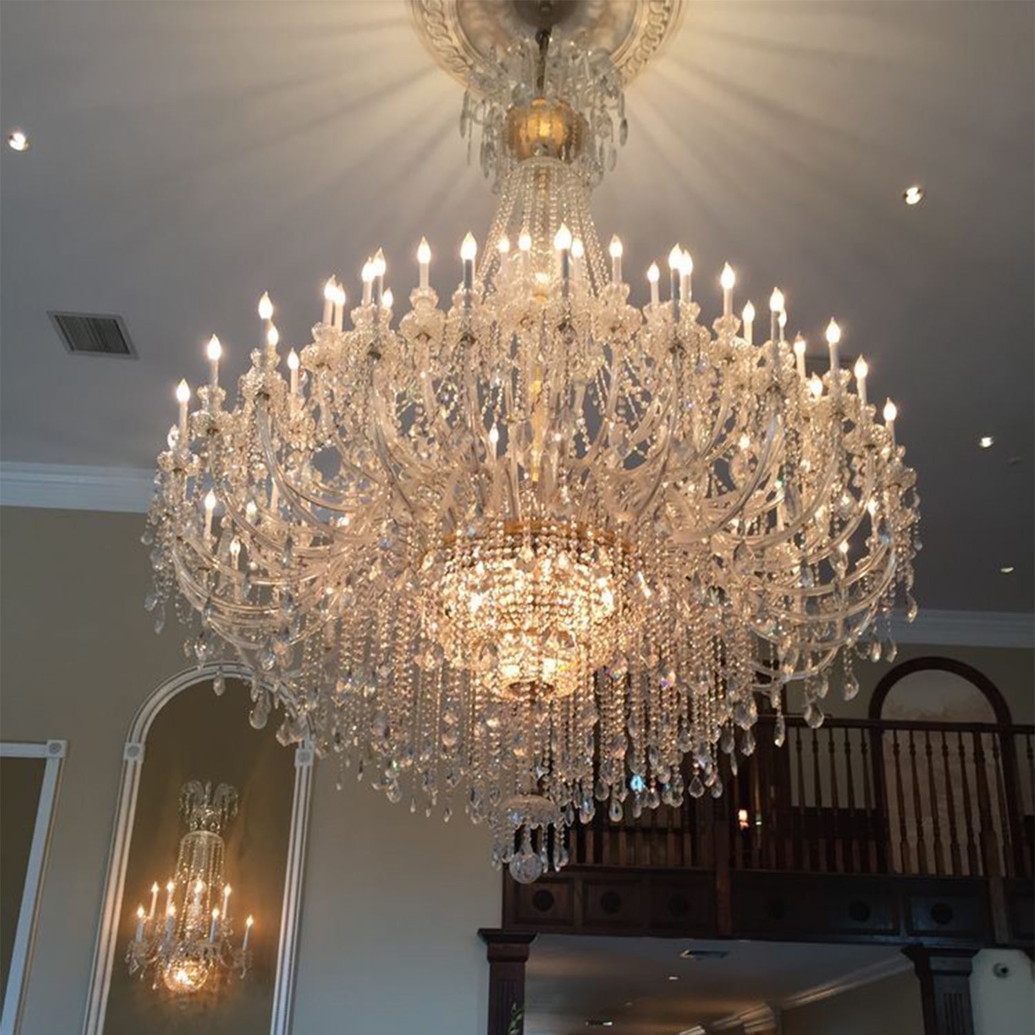 Extra Large Classic Traditional Crystal Chandelier 60/72/90 Lights for Hotel, Showroom, Foyer,Wedding Hall,Coffee Shop-MEET LIGHTING