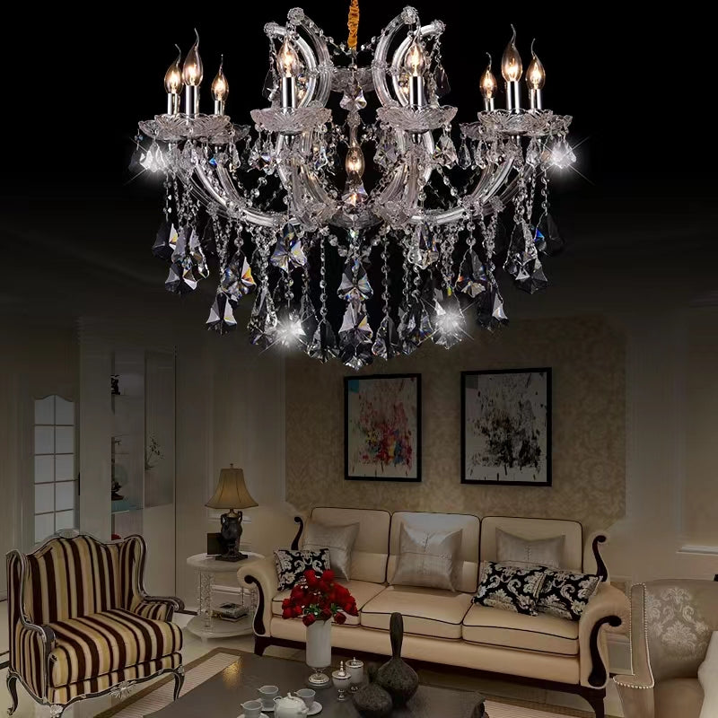 Luxury Atmospheric European Candle Crystal Chandelier Designer Creative for Hotel / Villa / Living Room-MEET LIGHTING