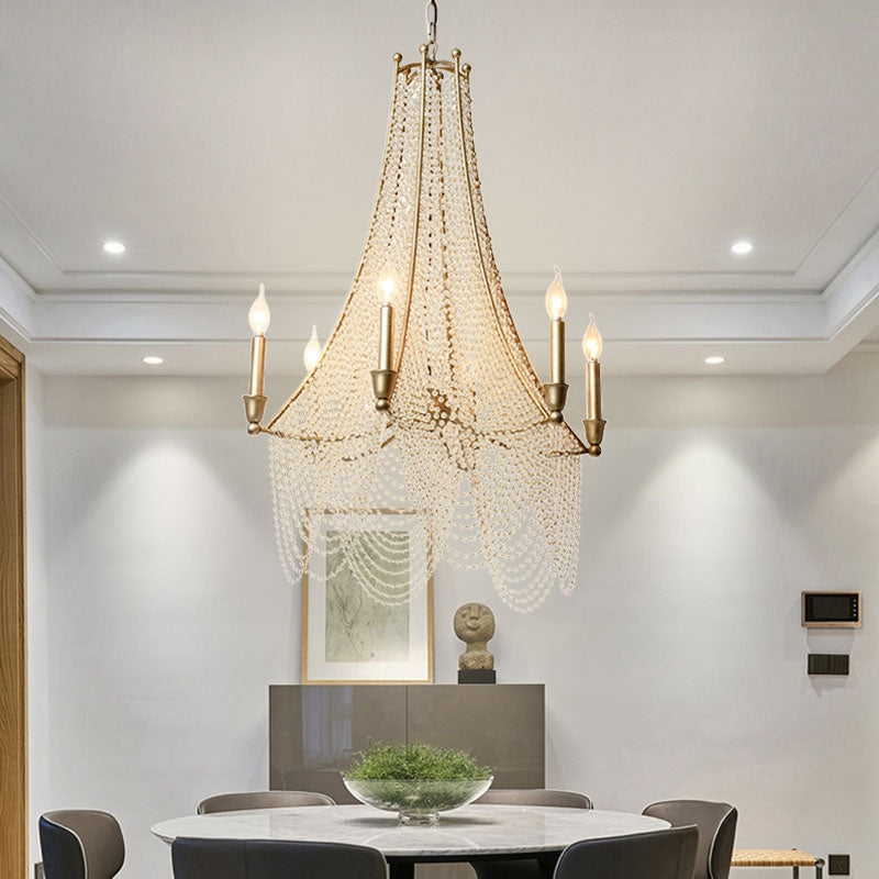 Extra Large European Crystal Beaded Chandelier Candle Light for Stairs / Duplex / Villa-MEET LIGHTING