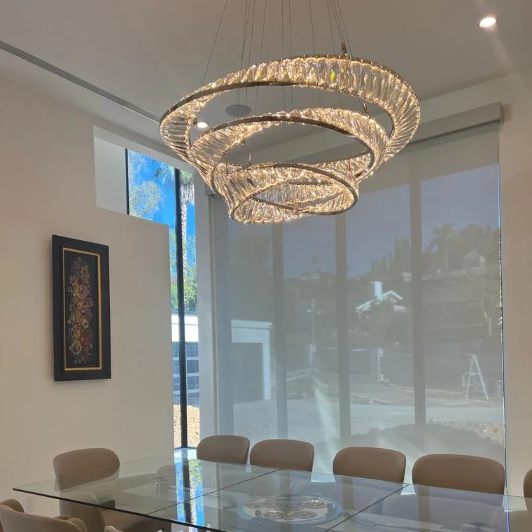 Ring Crystal Chandelier Luxury Living/ Dining Room Ceiling Lamp Bedroom Light-MEET LIGHTING