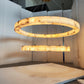 Rivage Two-Tier Luxury Modern Alabaster Round Chandelier 60"