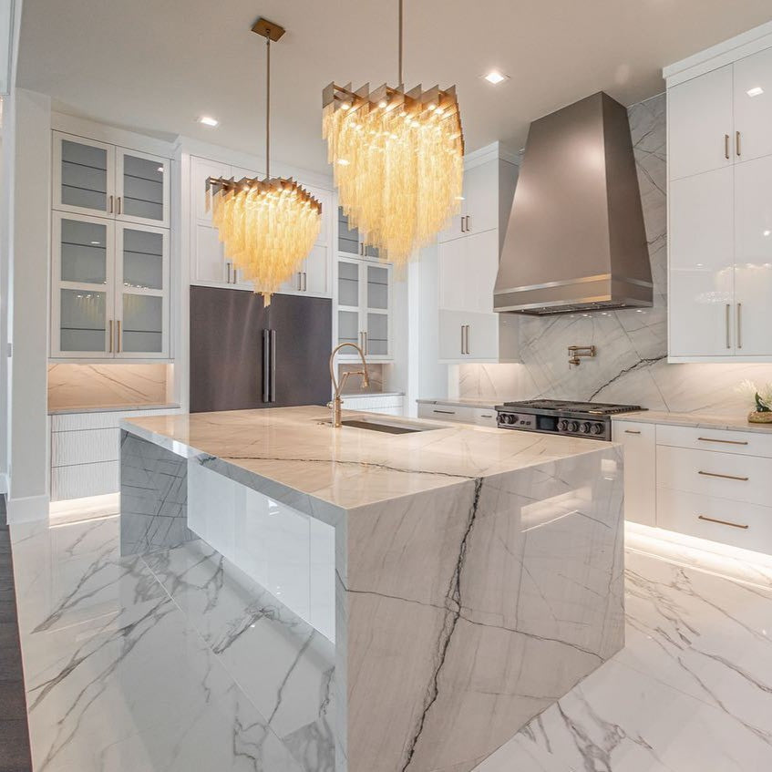 Extra Large Multi-tier Aluminum Tassel Chain Art Chandelier for Villa/Stairs/Foyer/Living Room-MEET LIGHTING