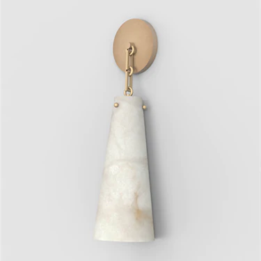 Luccas Contemporary Alabaster Wall Sconce