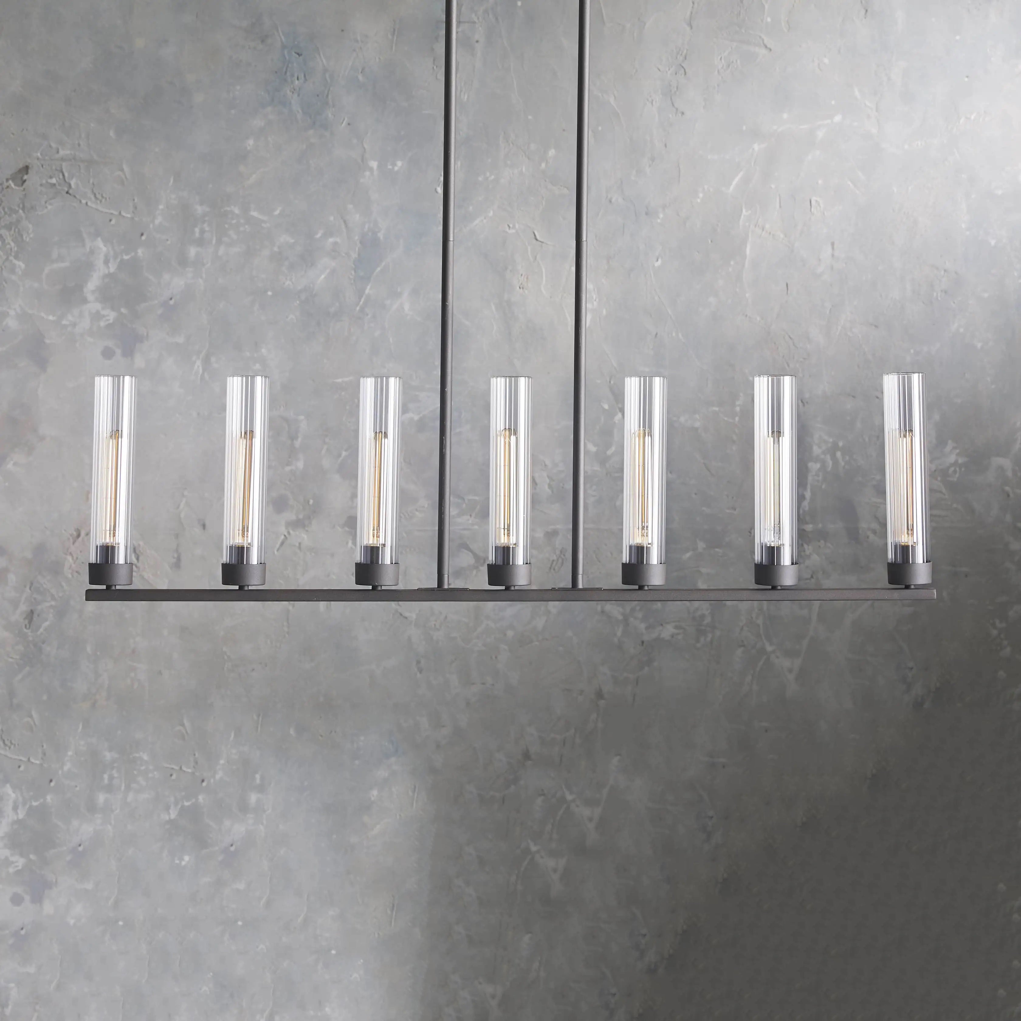 Andreas Glass Linear Chandelier Lighting-MEET LIGHTING