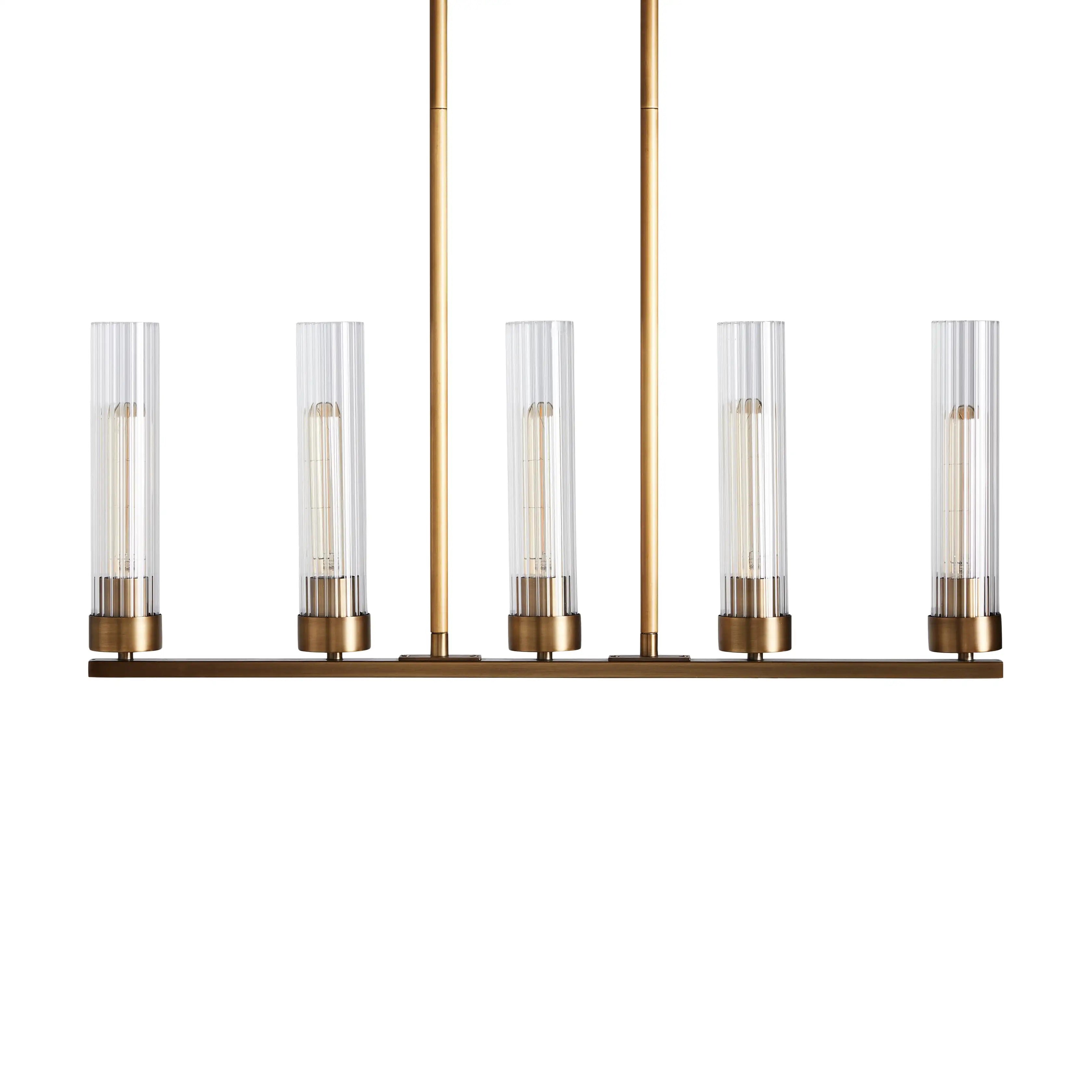 Andreas Glass Linear Chandelier Lighting-MEET LIGHTING