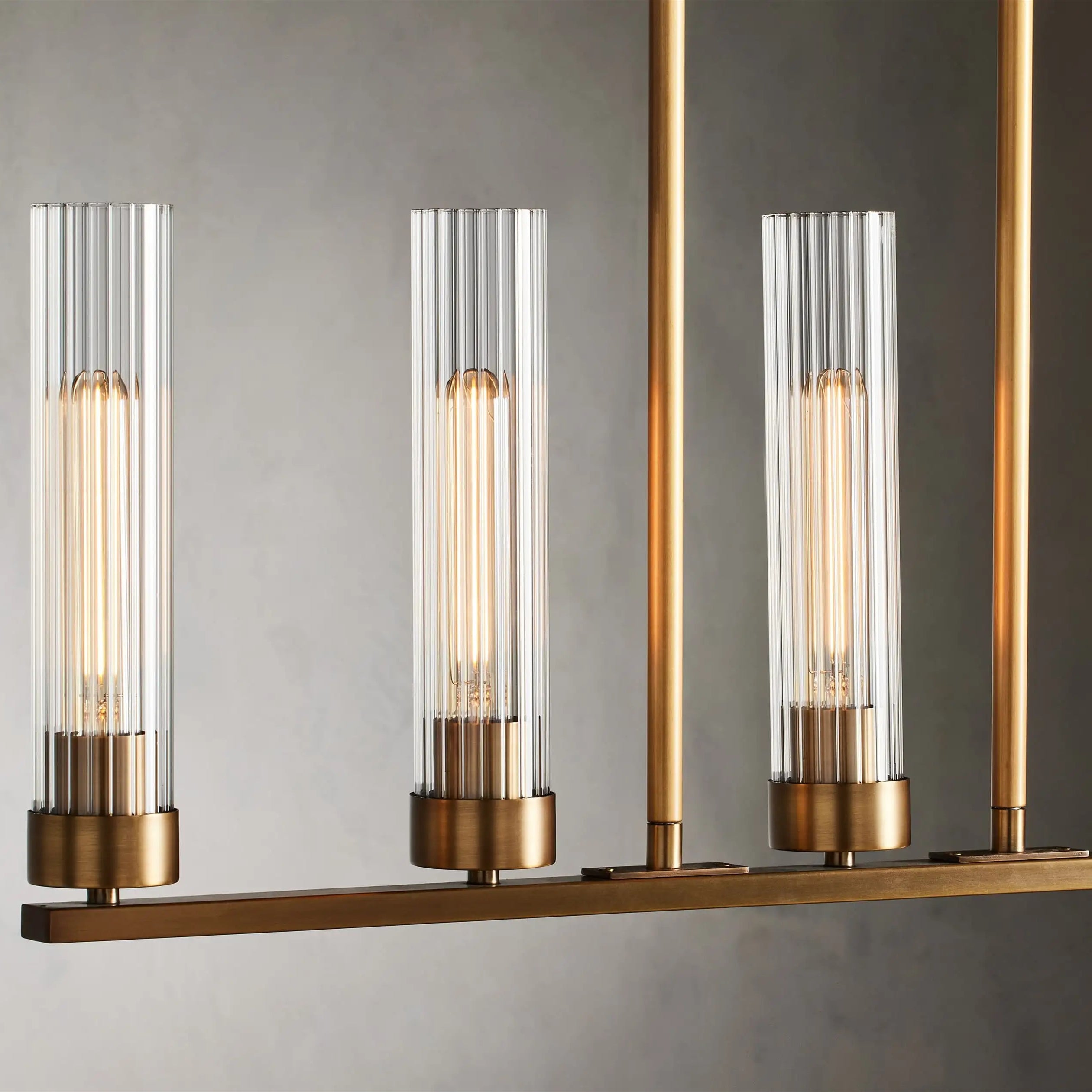 Andreas Glass Linear Chandelier Lighting-MEET LIGHTING