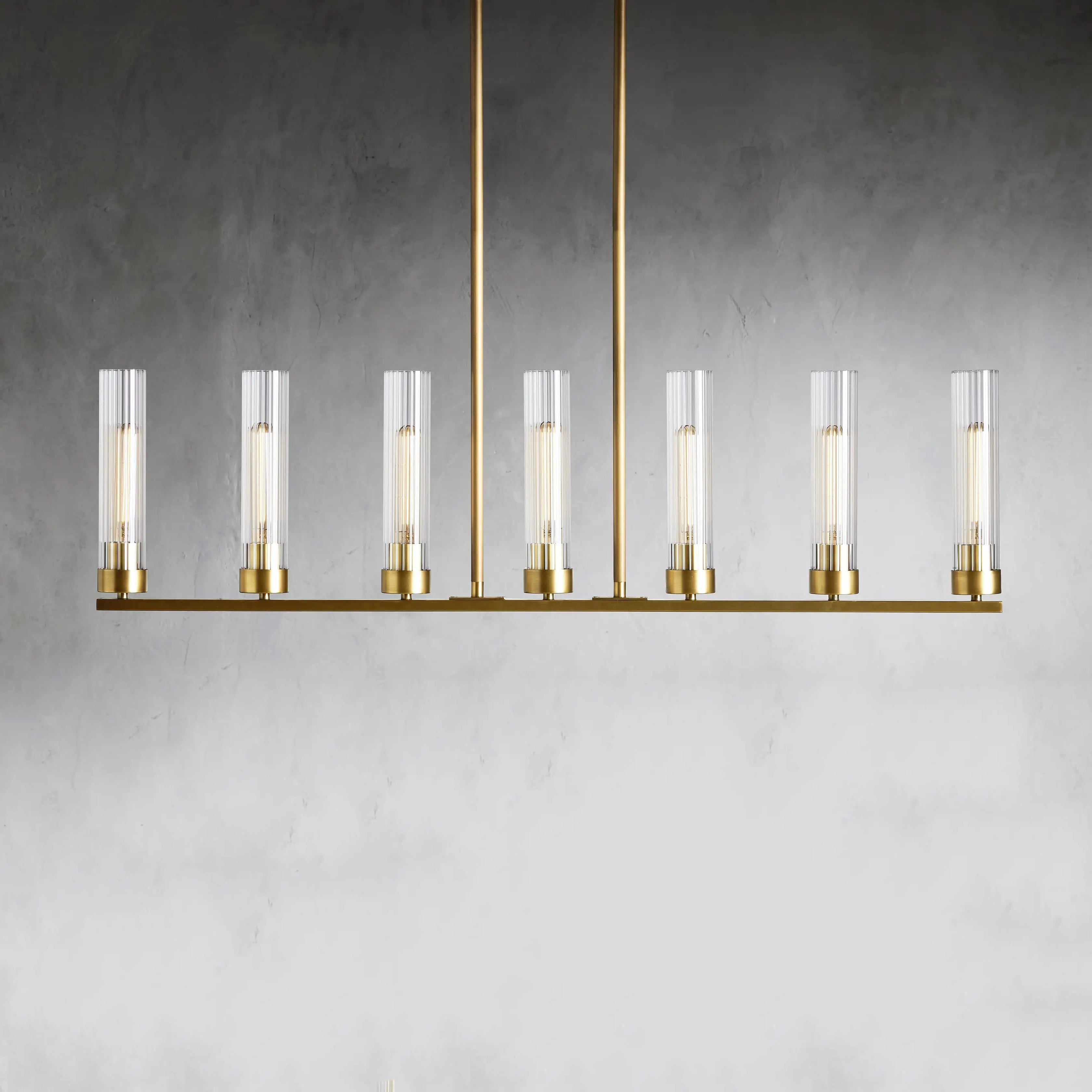 Andreas Glass Linear Chandelier Lighting-MEET LIGHTING