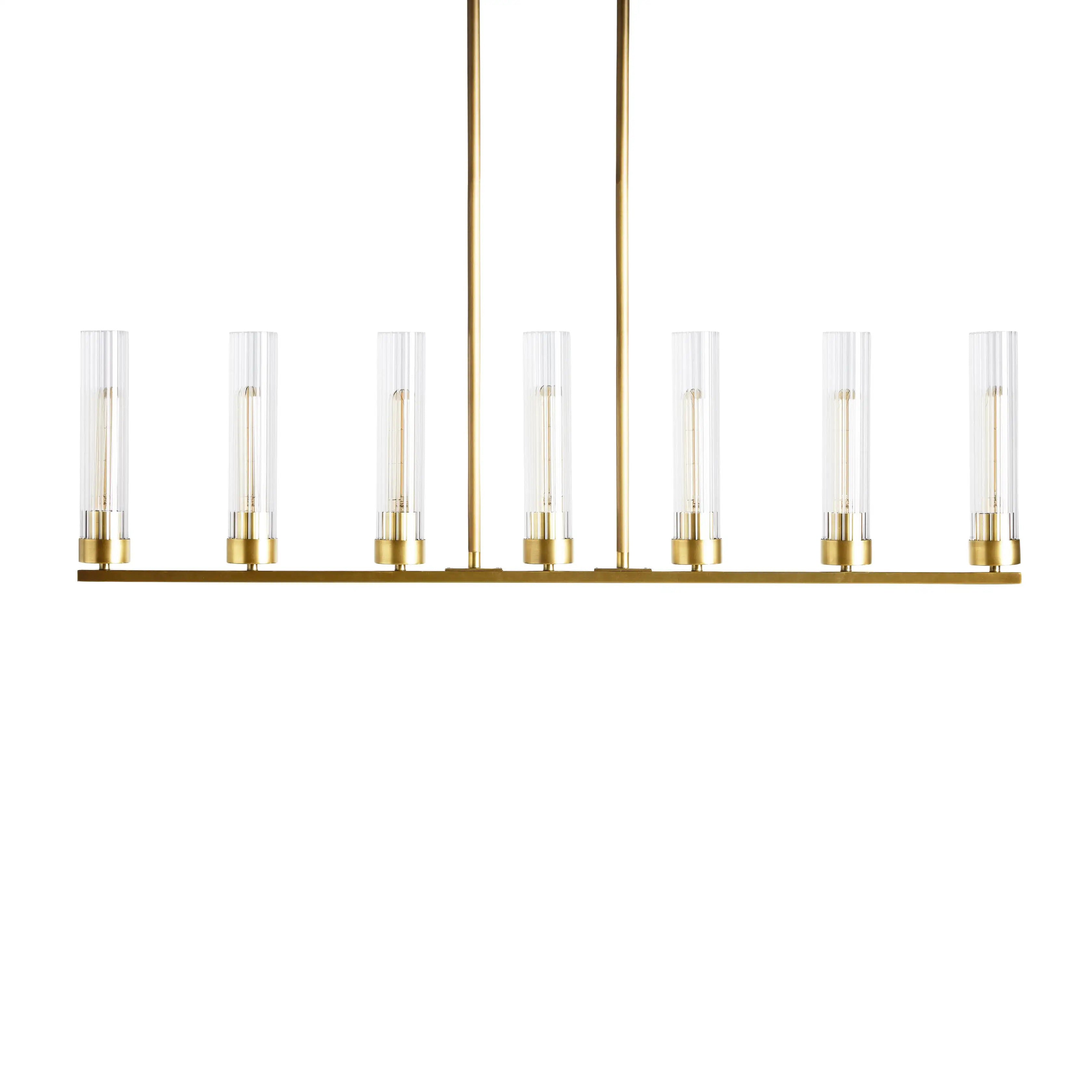 Andreas Glass Linear Chandelier Lighting-MEET LIGHTING