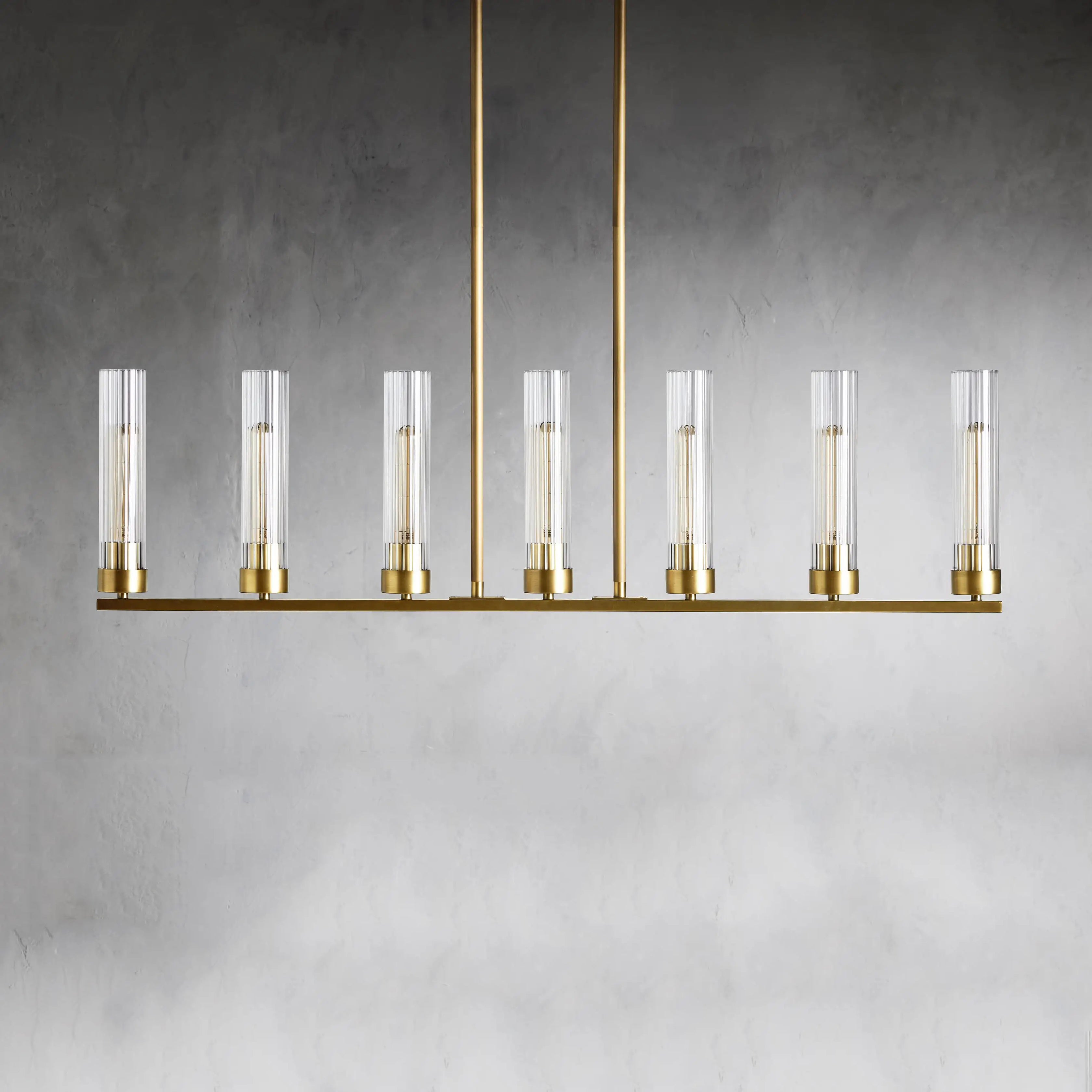 Andreas Glass Linear Chandelier Lighting-MEET LIGHTING