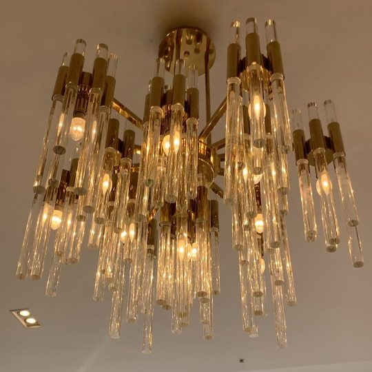 Modern Luxury Tiered Glass Cylinders Chandelier for Living Room/Bedroom/Dining Room/Bathroom-MEET LIGHTING