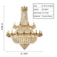Oversized Luxury Double-layers Golden French Style Crystal Chandelier for Living/Dinning Room/Foyer/Hallway/Staircase