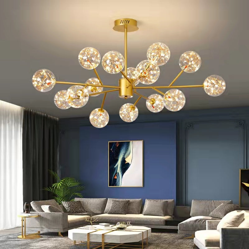Modern Starlight Chandelier for Living Room Magic Beans Ceiling Light Molecular Dining Room Lamp-MEET LIGHTING
