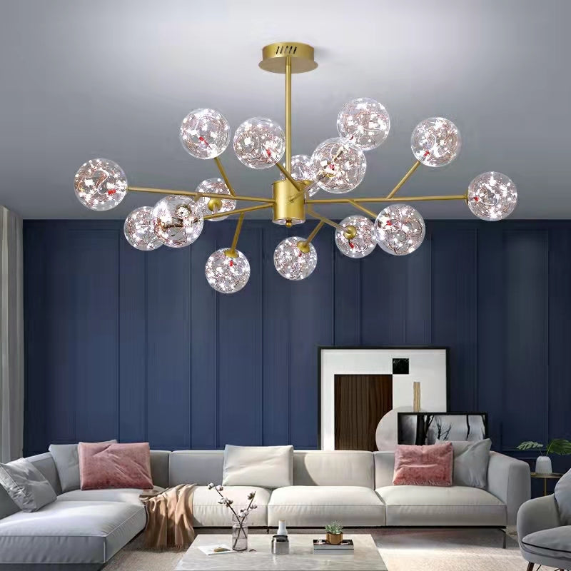 Modern Starlight Chandelier for Living Room Magic Beans Ceiling Light Molecular Dining Room Lamp-MEET LIGHTING