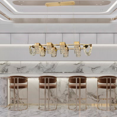 Modern Luxury Newly Crystal Chandelier in Champagne Gold-MEET LIGHTING