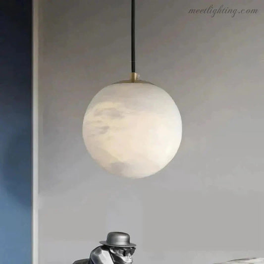 Alabaster Ball Sphere Pendant Lights-Meet Lighting