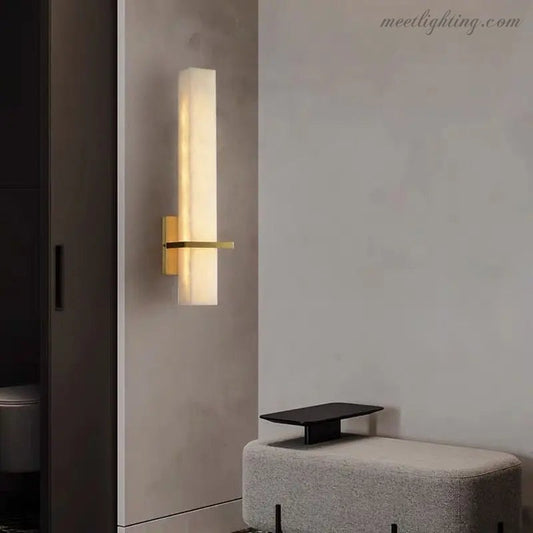 Alabaster Bedroom Wall Sconces Light Fixture-Meet Lighting