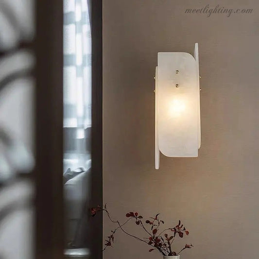 Alabaster Bedroom Wall Sconces Lighting-Meet Lighting