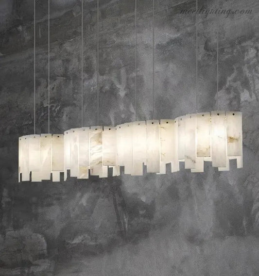 Alabaster Chandelier Pendant Lights Dining Room-Meet Lighting