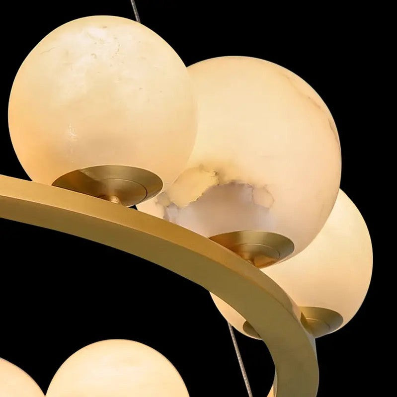 Alabaster Chandeliers Spain Dining Room-MEET LIGHTING