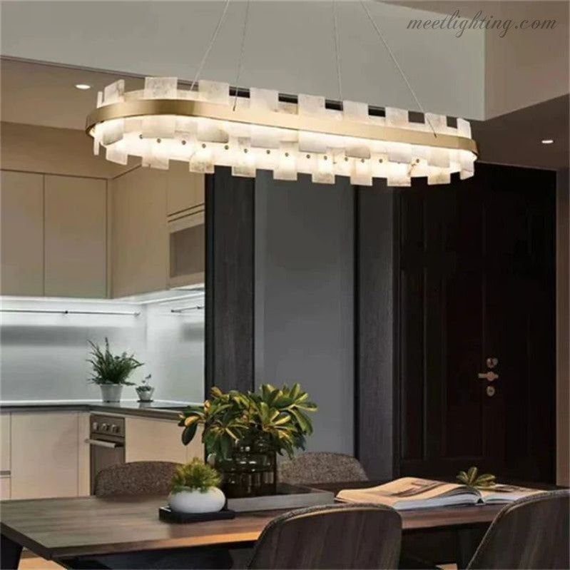 Alabaster Glo Modern Chandelier-Meet Lighting