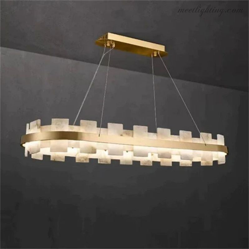 Alabaster Glo Modern Chandelier-Meet Lighting