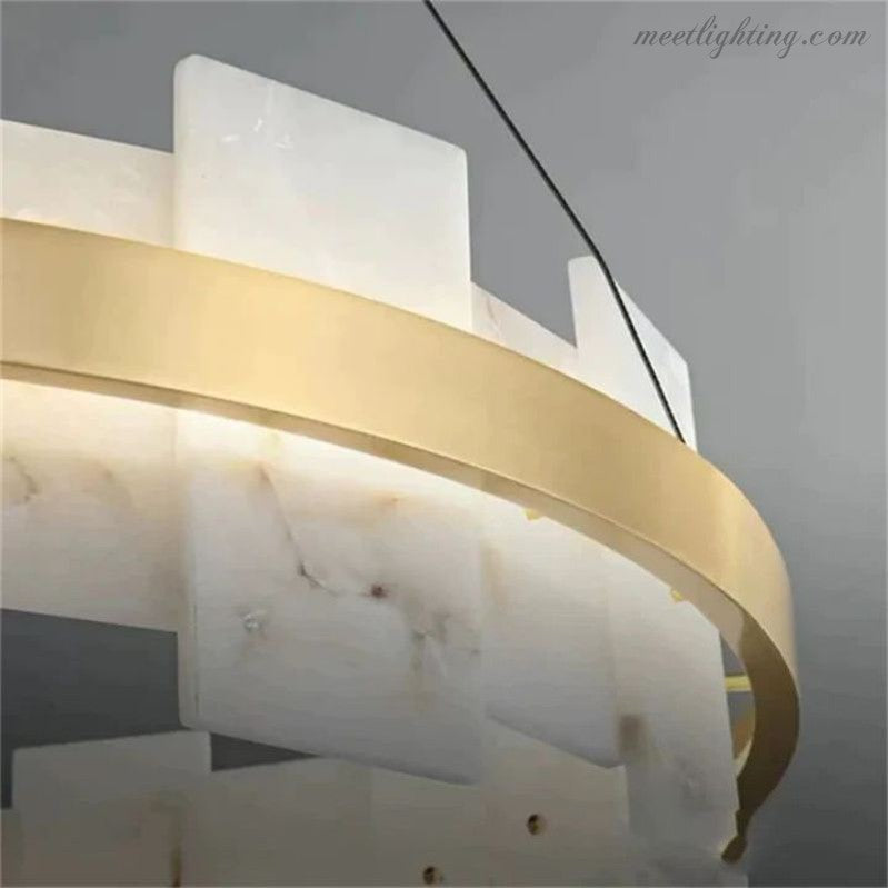Alabaster Glo Modern Chandelier-Meet Lighting