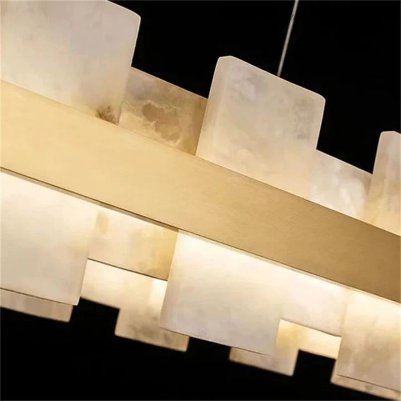 Alabaster Glo Modern Chandelier-Meet Lighting