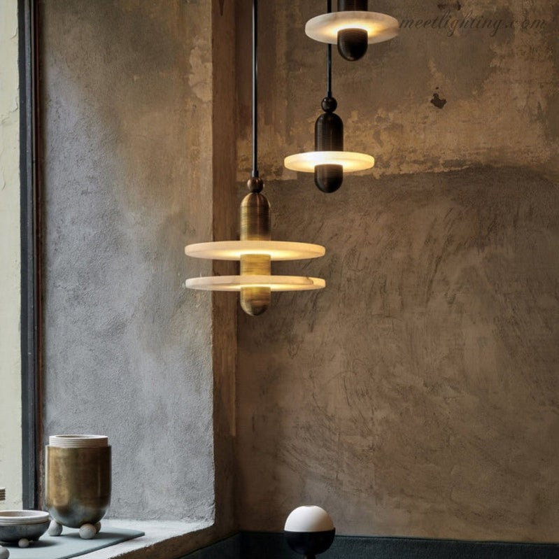 Alabaster Modern Pendant For Dining Room-Meet Lighting