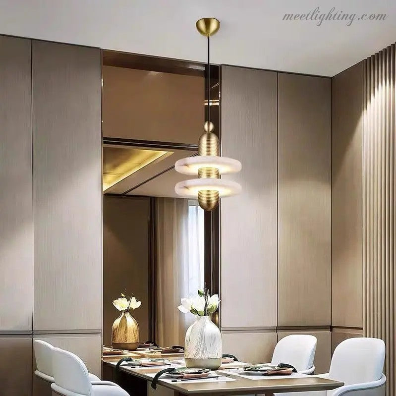 Alabaster Modern Pendant For Dining Room-Meet Lighting
