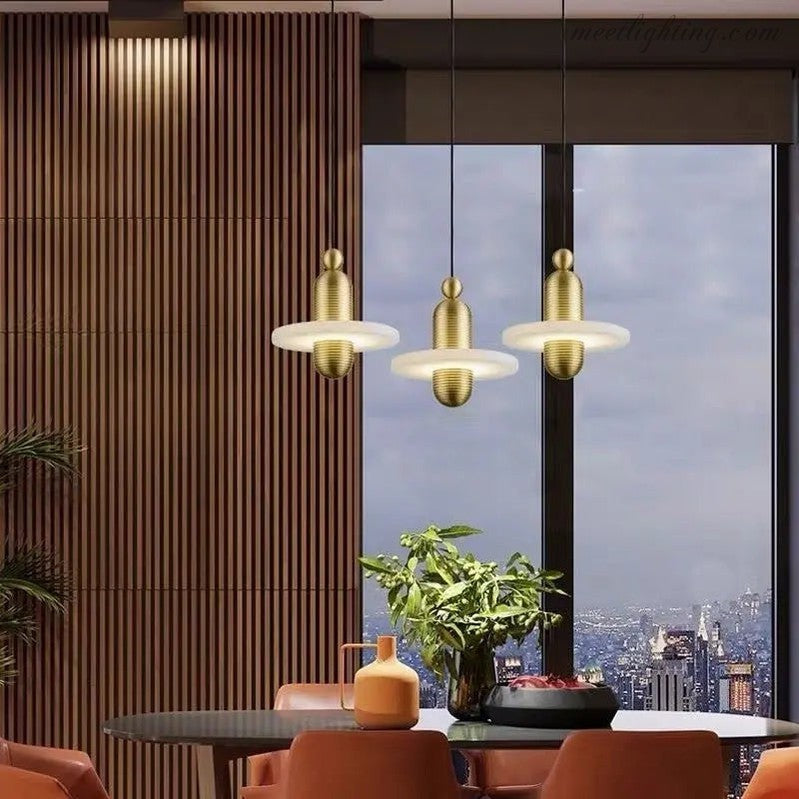 Alabaster Modern Pendant For Dining Room-Meet Lighting