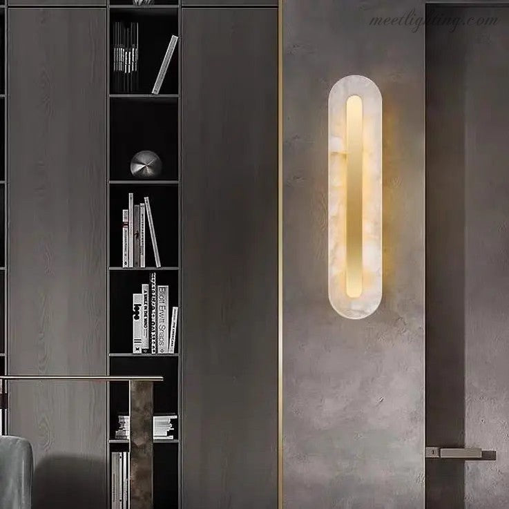 Alabaster Wall Lights Fixture For Living Room-Meet Lighting